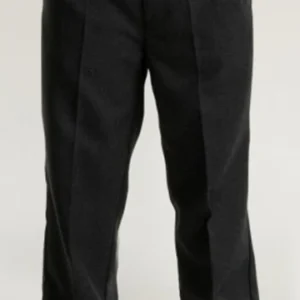 Black elastic clip and zip trousers