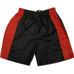Birkenhead Black/Red PE Shorts (Unisex)