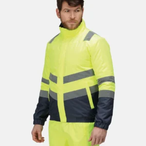 Regatta High Visibility Classic Bomber Jacket - Yellow Front