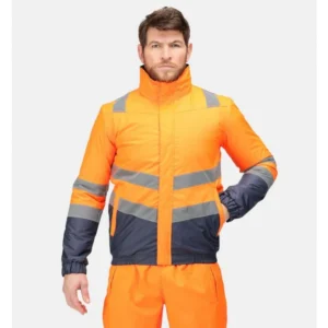 Regatta High Visibility Classic Bomber Jacket - Orange Front